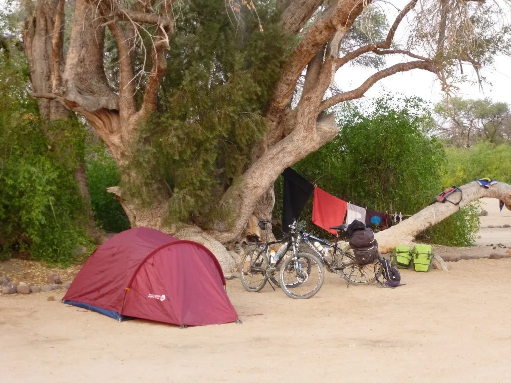 Acampada en el desierto